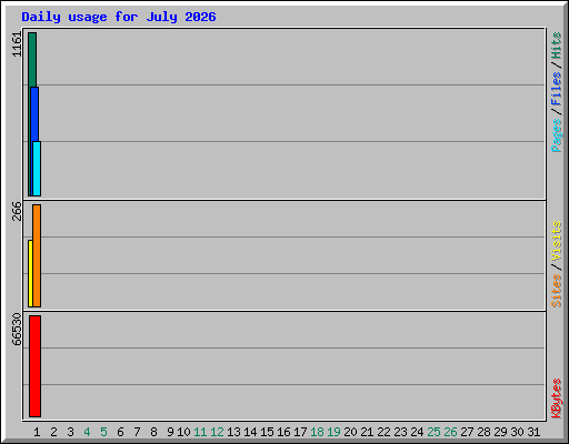 Daily usage for July 2026