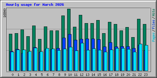 Hourly usage for March 2026